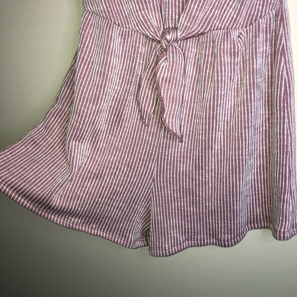 Caution To The Wind Striped Button Front Romper Size Small - Picture 4 of 8